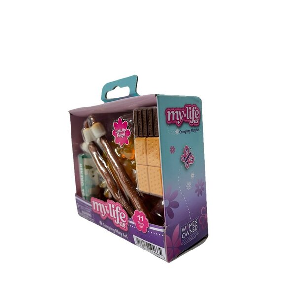 My Life As Light Up Fire Camping Set For 18-inch Doll 11 Piece Playset - Picture 3 of 10